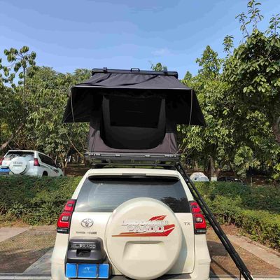 Black Car Rooftop Tent Khaki X Type Bracket Car Roof Tent Box With Customized Logo