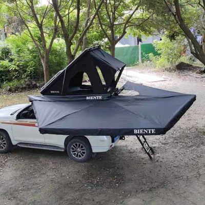 Outdoor Hard Shell Car Roof Tent 4 Person Customize For Toyota 210*132*18cm Closed Size