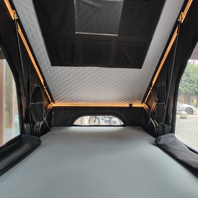 Outdoor Camping Car Rooftop Tent Waterproof Aluminum Roof Top Tent With LED Lights
