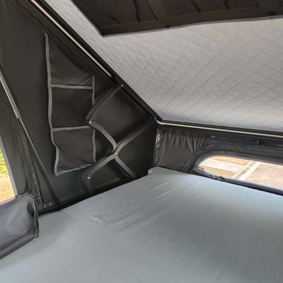 Outdoor Camping Car Rooftop Tent Waterproof Aluminum Roof Top Tent With LED Lights