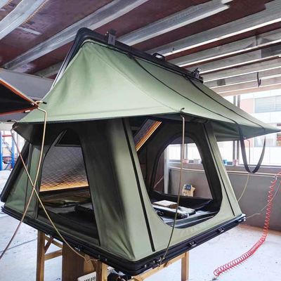 2-3 Person Car Rooftop Tent With 320G Polyester Cotton Hardshell Rooftop Tent