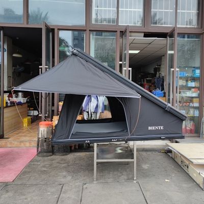 320G Polyester Cotton Car Rooftop Tent Easy Setup Hard Shell Roof Tent For Jeep Toyota SUV