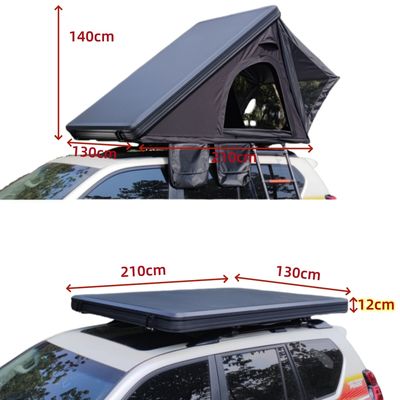 Ultra Light Car Rooftop Tent Aluminum Hard Shell Roof Top Tent For Offroad Camping