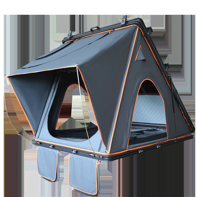 Customized Logo Grey Triangle Rooftop Tent With Aluminum Shell