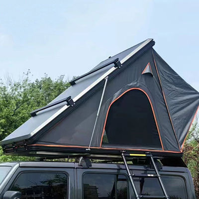 Customized Logo Grey Triangle Rooftop Tent With Aluminum Shell
