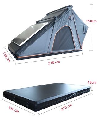 Van Jeep Triangle Rooftop Tent Hard Shell Car Tent For Camping 210*132*150cm Open Size