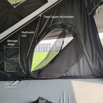 Large Green Clamshell Hard Shell Car Tent 4 Person Car Top Tent