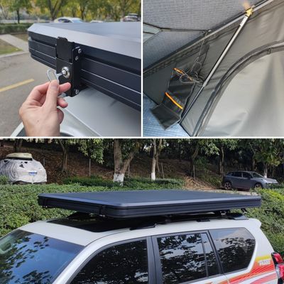 Ultra Thin 12cm Aluminium Roof Top Tent 320g Oxford Quick Open High Security