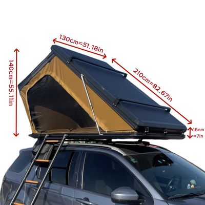 Rainproof Car Top Hard Shell Tent 210x130cm 320G Polyester Cotton Quick Installation