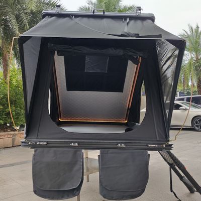 2-3 Person Car Roof Mounted Tent 210x132cm Aluminum Hardshell Telescopic Ladder