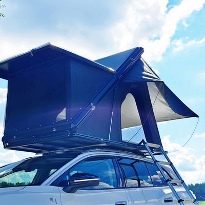 SUV Triangle Rooftop Tent Hard Shell Rooftop Tent 210x130cm Aluminum Alloy Waterproof