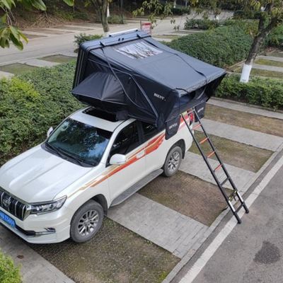 1-4 Person Side Opening Rooftop Tent Polycotton Clamshell Roof Top Tent For Travelling
