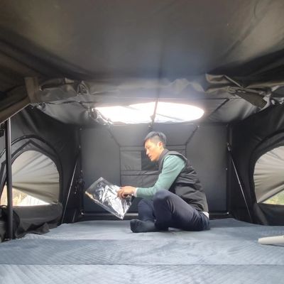 1-4 Person Side Opening Rooftop Tent Polycotton Clamshell Roof Top Tent For Travelling