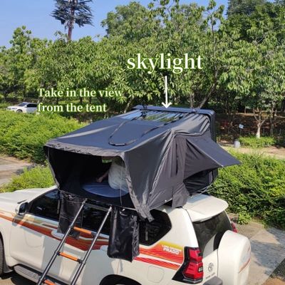 Sunproof Aluminum Side Open Roof Top Tent 4 Season Customization Lightweight Roof Top Tent