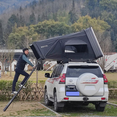 3-4 Person 1.9M Width Side Opening Rooftop Tent Hard Shell Roof Top Tent 320G Polyester