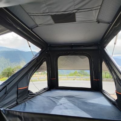 Customized Square Rooftop Hard Shell Tent Z Style With Double Rain Cover