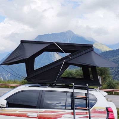 Aluminum Shell 3 Person Rooftop Tent 320G Polyester Cotton With CE Certification