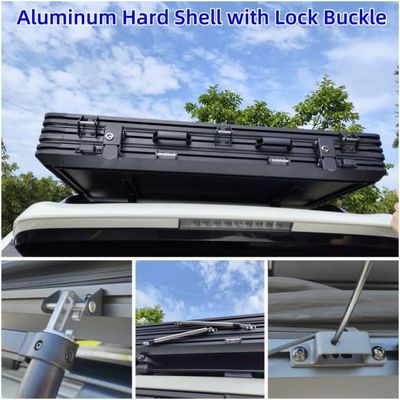 Aluminum Shell 3 Person Rooftop Tent 320G Polyester Cotton With CE Certification