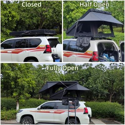 Overland 4X4 RTT Folding Roof Top Tent Z Rooftop Tent 2.3m Telescopic Ladder
