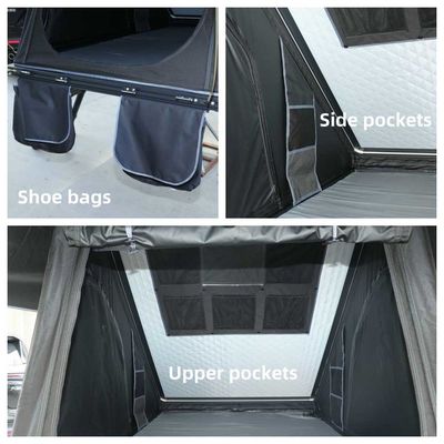 Easy Installation 3-4 Person 4x4 Hard Cover Roof Tent Weather Proof With Oxford Cloth