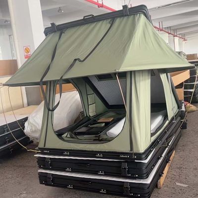 Outdoor Dark Grey Hard Shell Rooftop Tent 202*122*5cm Hard Sided Rooftop Camper
