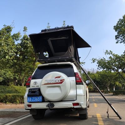 Overland 4 Sides Windows Car Rooftop Tents Aluminum Hard Shell For 2-3 People