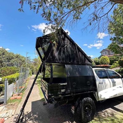 4x4 Black Truck Camping Car Roof Tent 210*132*150cm 320G Rooftop Hard Shell Tent