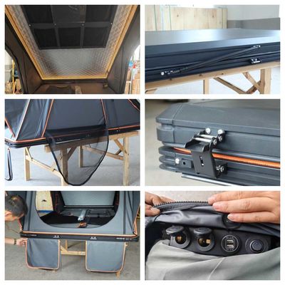 4x4 Black Truck Camping Car Roof Tent 210*132*150cm 320G Rooftop Hard Shell Tent