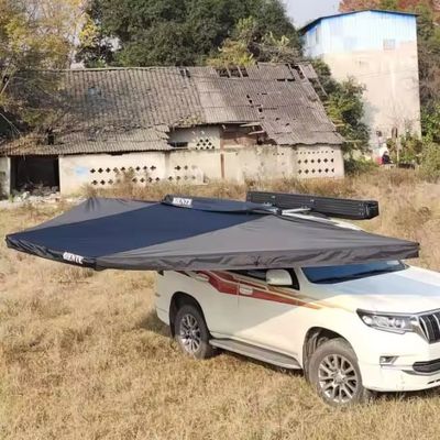 Retractable 180 Degree Vehicle Awning Waterproof Folding Arm Awnings With Led