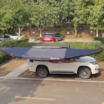5-6 People 180 Degree Car Awning Free Standing Sunshade For Outdoor Camping