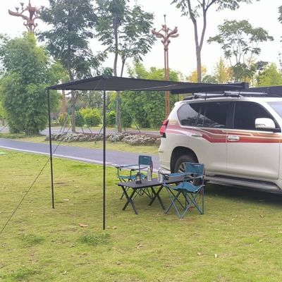 Retractable Car Side Awning Oxford Cloth Black Coated Inside Car Side Tent