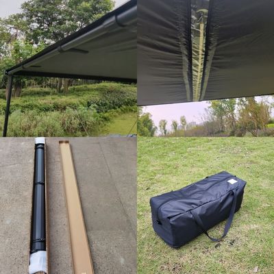 Retractable Car Side Awning Oxford Cloth Black Coated Inside Car Side Tent