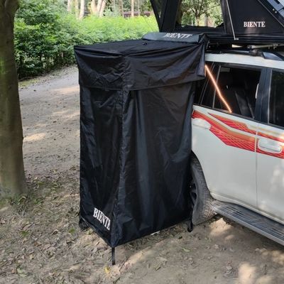 Portable Pop Up Camping Shower Awning With LED Strip Light Bathing Toilet