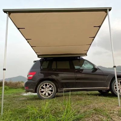 Oxford Fabric RV Retractable Awning Quick Opening Black Coated Inside