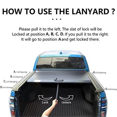 5.5-5.6 FT Retractable Hard Tonneau Cover Safety Rainproof For Ford F-150