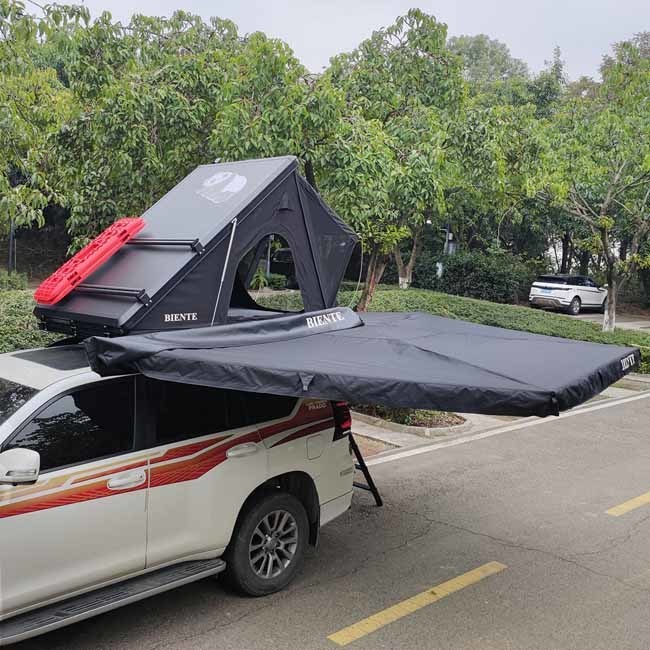 Aluminium Triangle Hard Top Car Tent Auto Rooftop Tent 2.3m Telescopic Ladder