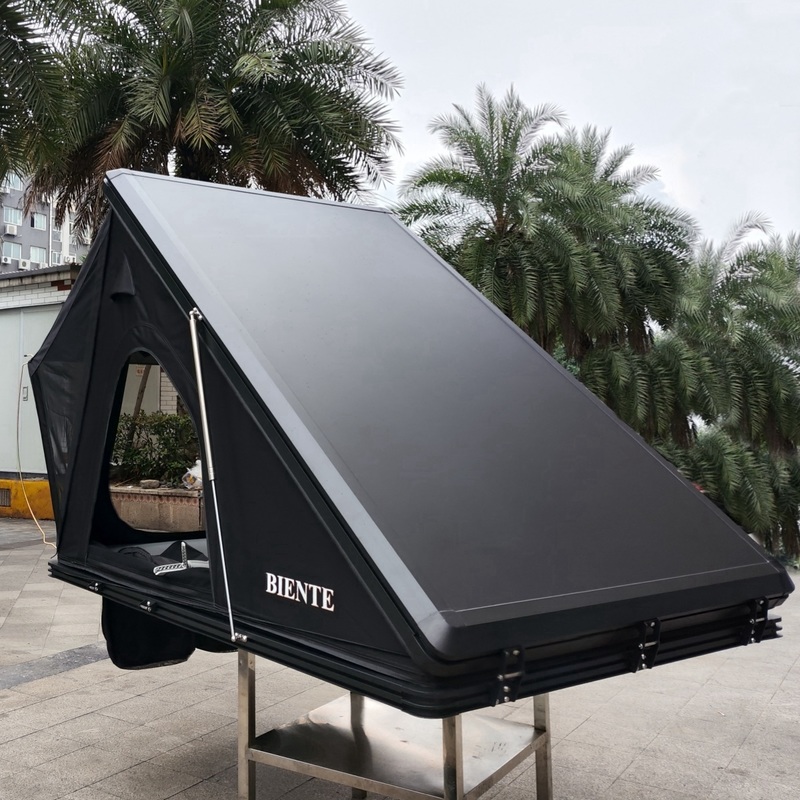 2-3 Person Car Roof Mounted Tent 210x132cm Aluminum Hardshell Telescopic Ladder