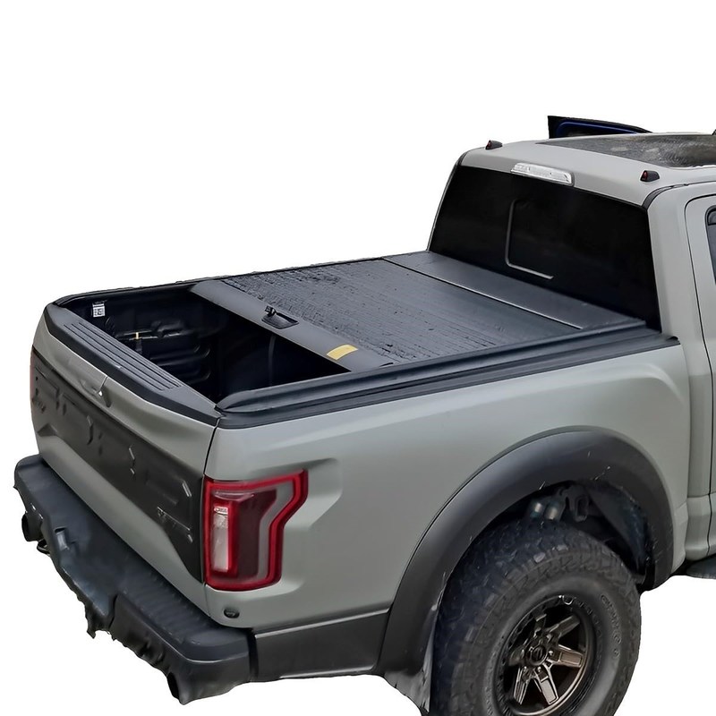 Manual Pickup Truck Bed Covers Aluminum Hard Retractable Tonneau Cover For Ford